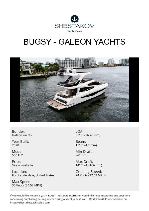 BUGSY - 550 FLY - 2020