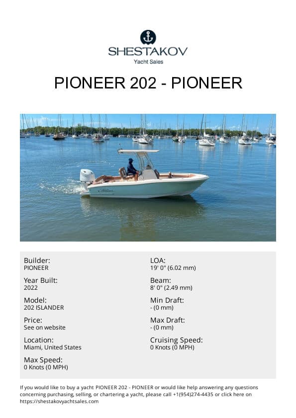 PIONEER 202 - 202 ISLANDER - 2022