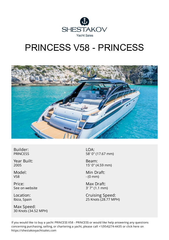 PRINCESS V58 - V58 - 2005