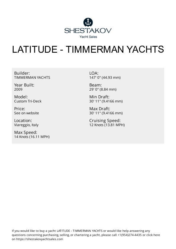 LATITUDE - Custom Tri-Deck - 2009