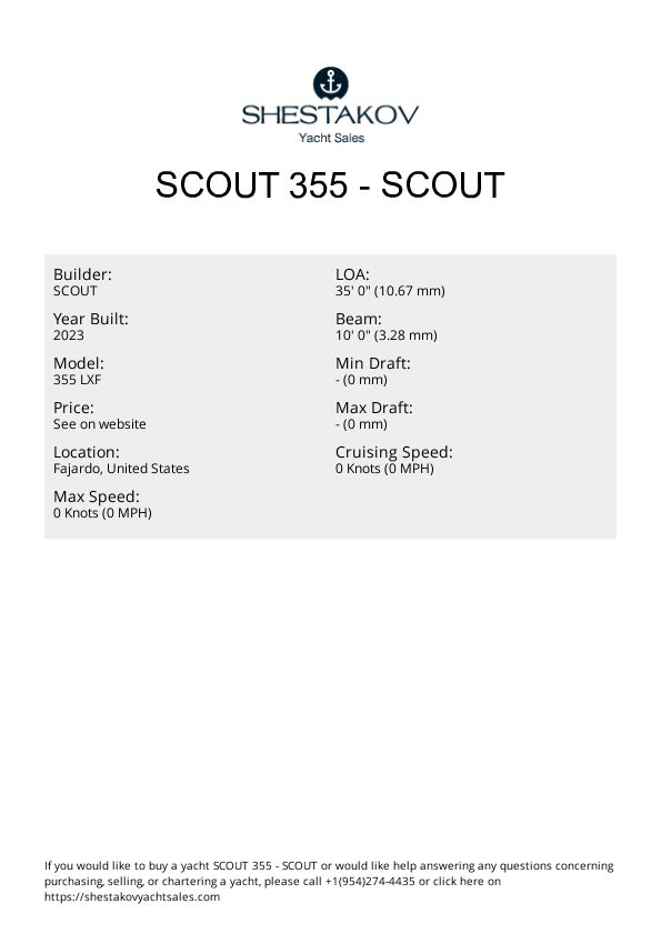 Scout 355 - 355 LXF - 2023