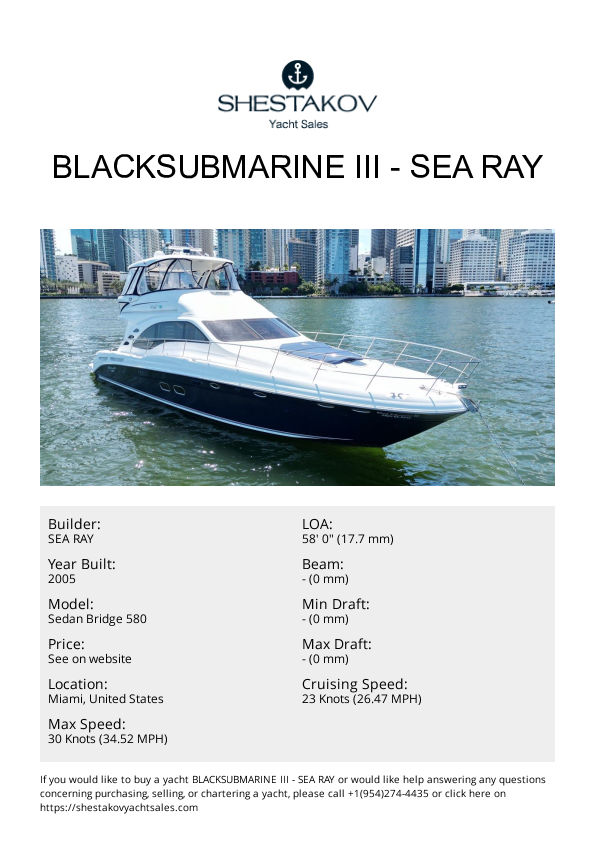 BlackSubmarine III - Sedan Bridge 580 - 2005