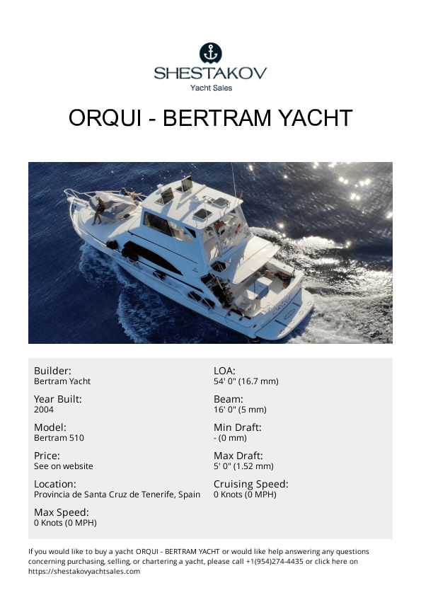 ORQUI - Bertram 510 - 2004