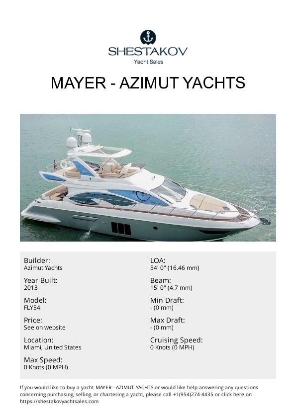 Mayer - FLY54 - 2013