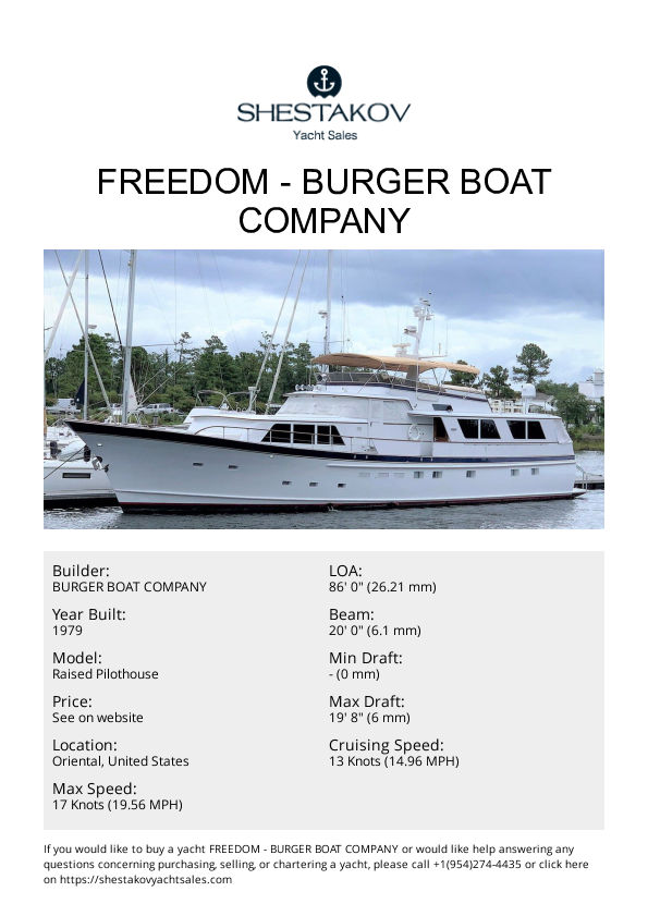 Freedom - Raised Pilothouse - 1979