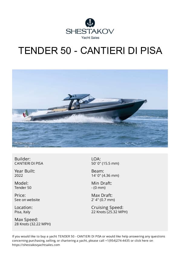 TENDER 50 - Tender 50 - 2023