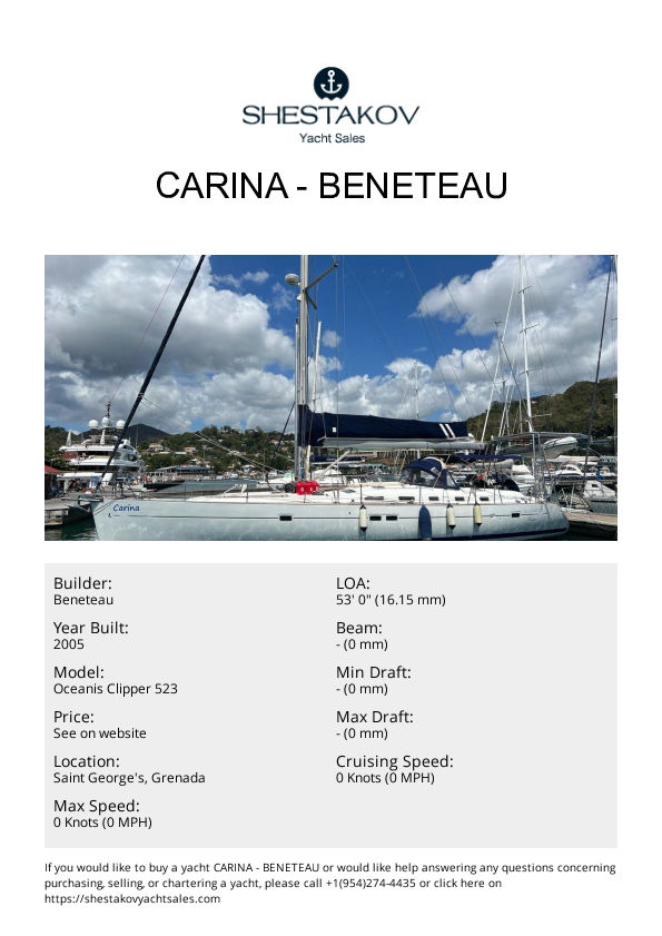 CARINA - Oceanis Clipper 523 - 2005