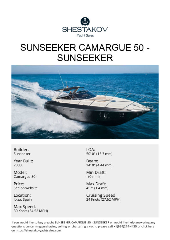 SUNSEEKER CAMARGUE 50 - Camargue 50 - 2000