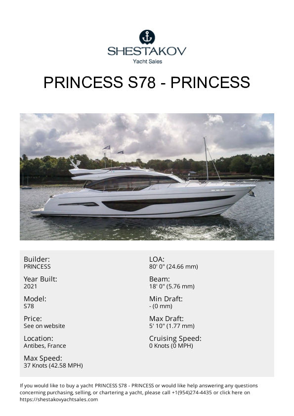 Princess S78 - S78 - 2021