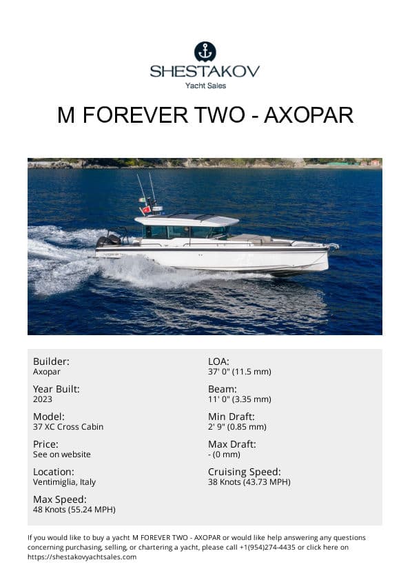 M FOREVER TWO - 37 XC Cross Cabin - 2023