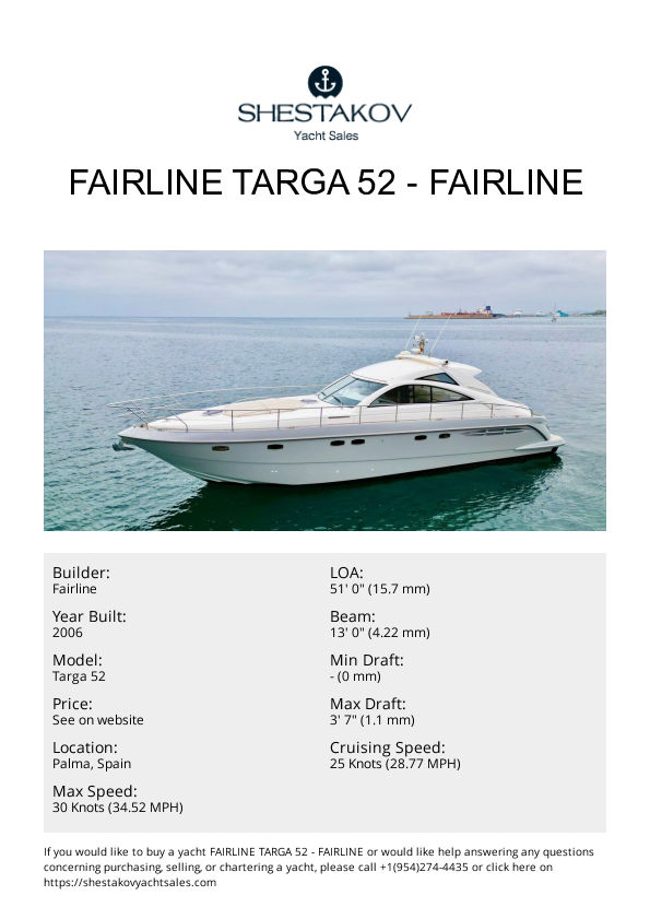 FAIRLINE TARGA 52 - Targa 52 - 2006