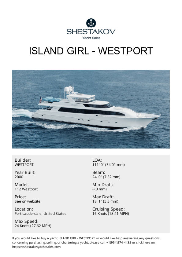 Island Girl - 112 Westport - 2001