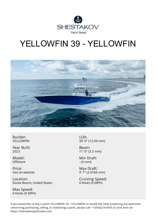 Yellowfin 39 - Offshore - 2023