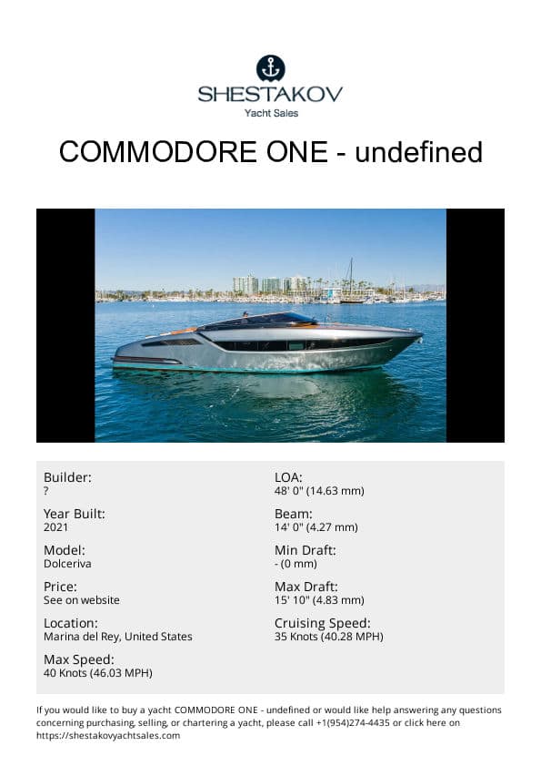 Commodore One - Dolceriva - 2021