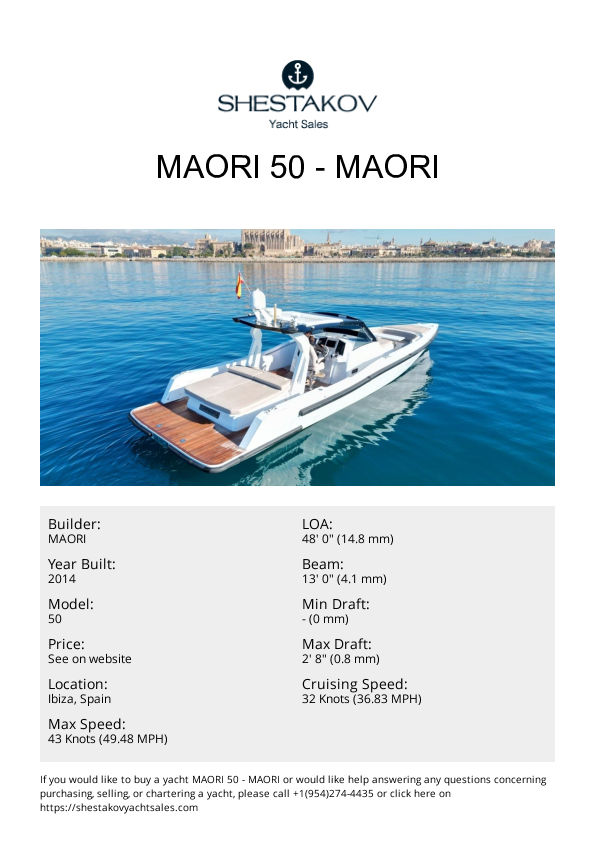 MAORI 50 - 50 - 2014