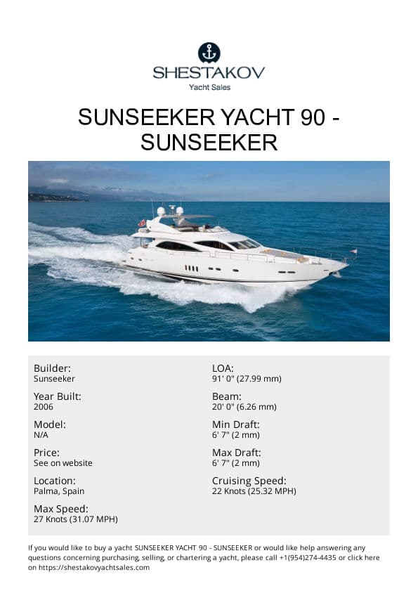 Sunseeker Yacht 90 - undefined - 2006