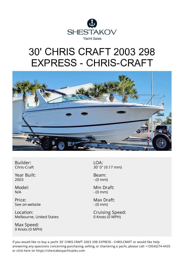 30' Chris Craft 2003 298 Express - undefined - 2003
