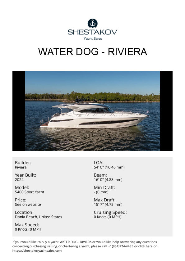 WATER DOG - 5400 Sport Yacht - 2024