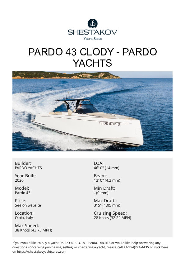 Pardo 43 CLODY - Pardo 43 - 2020