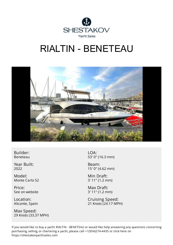 RIALTIN - Monte Carlo 52 - 2022