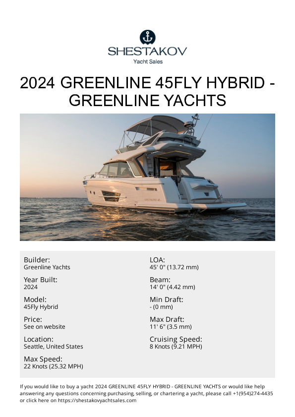 2024 Greenline 45Fly Hybrid - 45Fly Hybrid - 2024