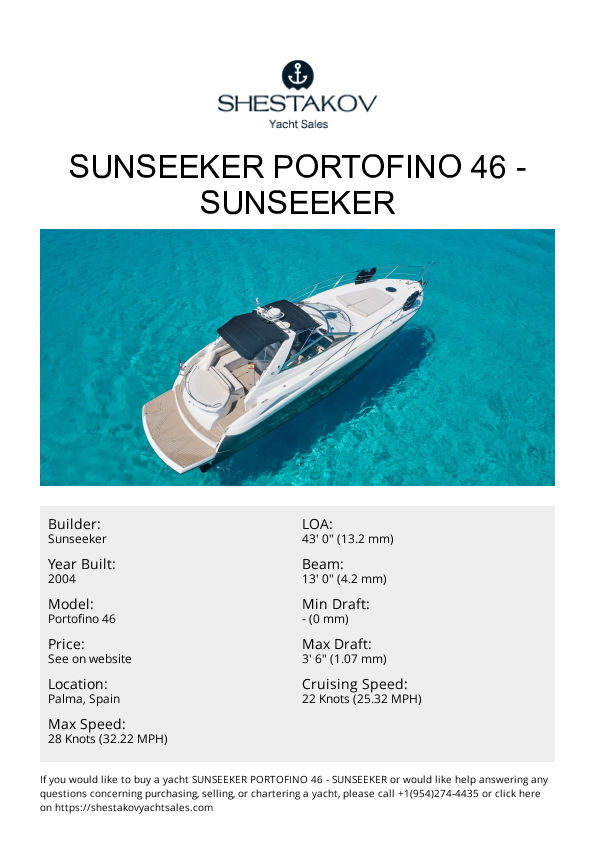 SUNSEEKER PORTOFINO 46 - Portofino 46 - 2004