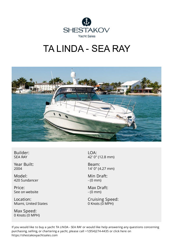 Ta Linda - 420 Sundancer - 2004