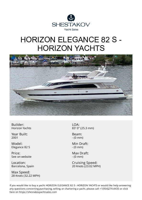Horizon Elegance 82 S - Elegance 82 S - 2001