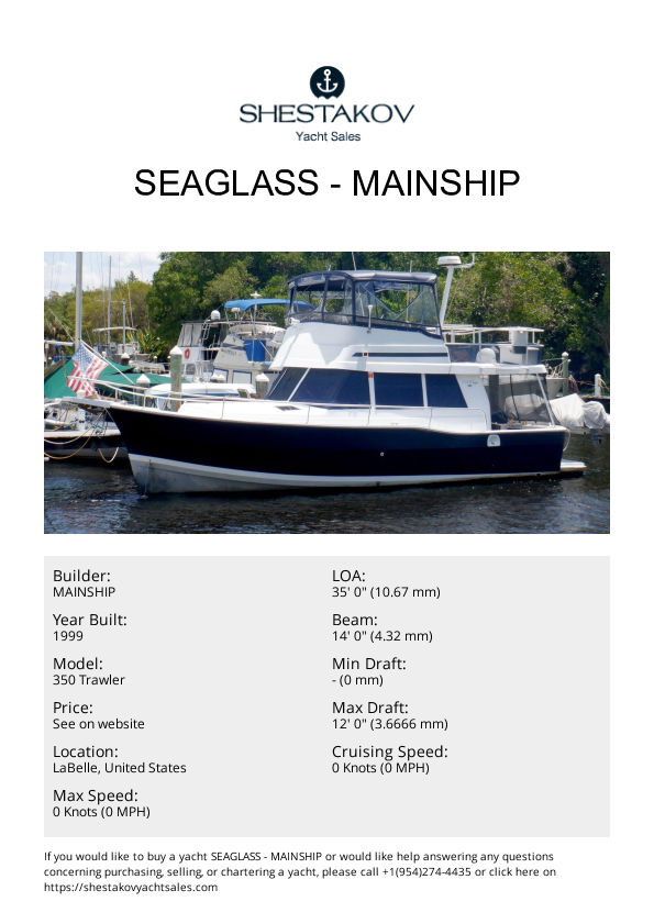 Seaglass - 350 Trawler - 1999