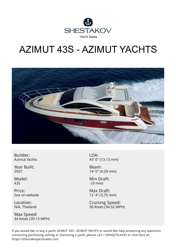 Azimut 43S - 43S - 2007
