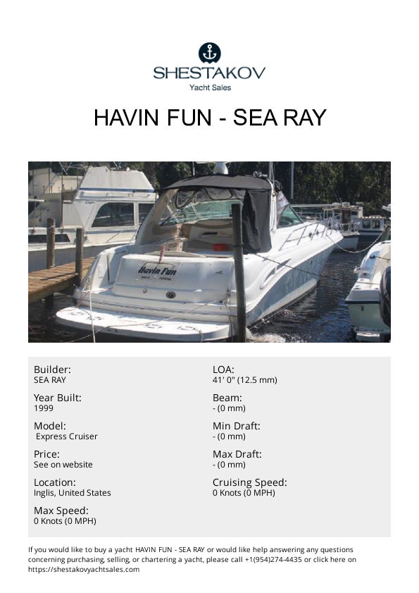 Havin Fun -  Express Cruiser - 1999