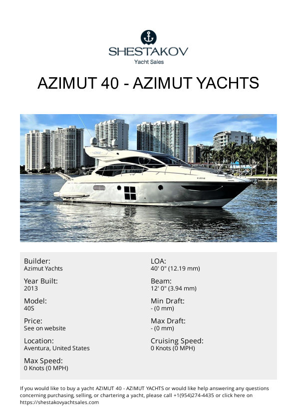 Azimut 40 - 40S - 2013