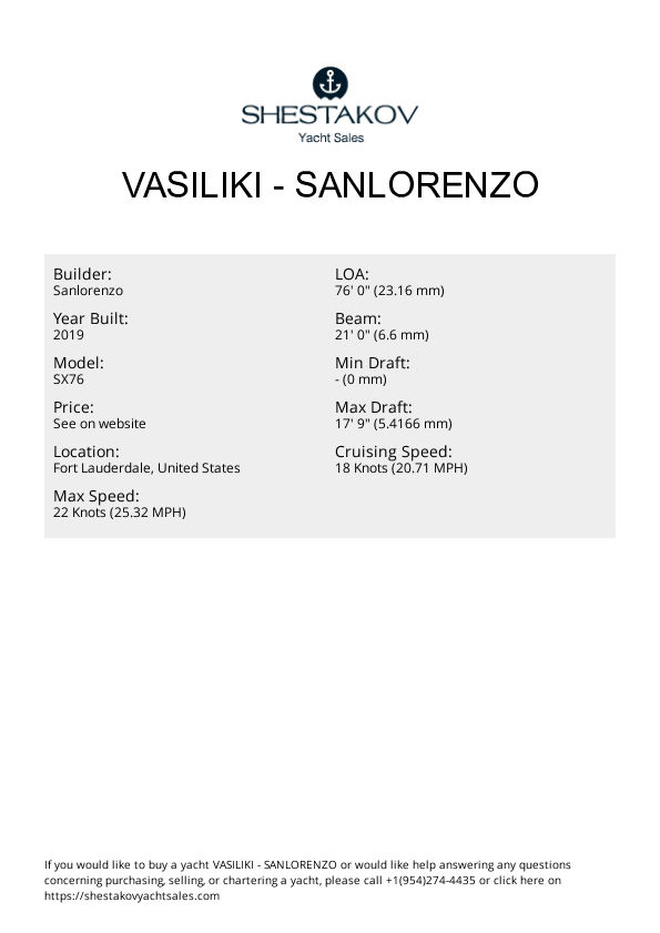 VASILIKI - SX76 - 2019