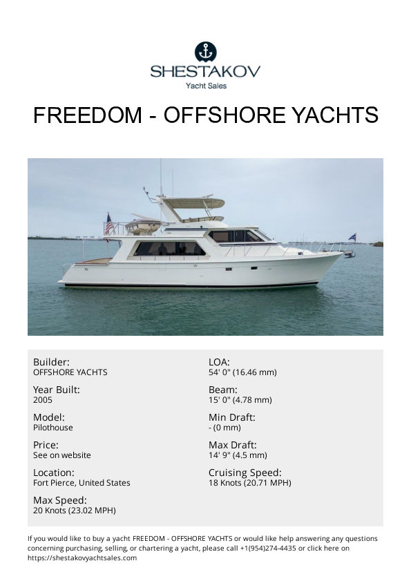 FREEDOM - Pilothouse - 2005