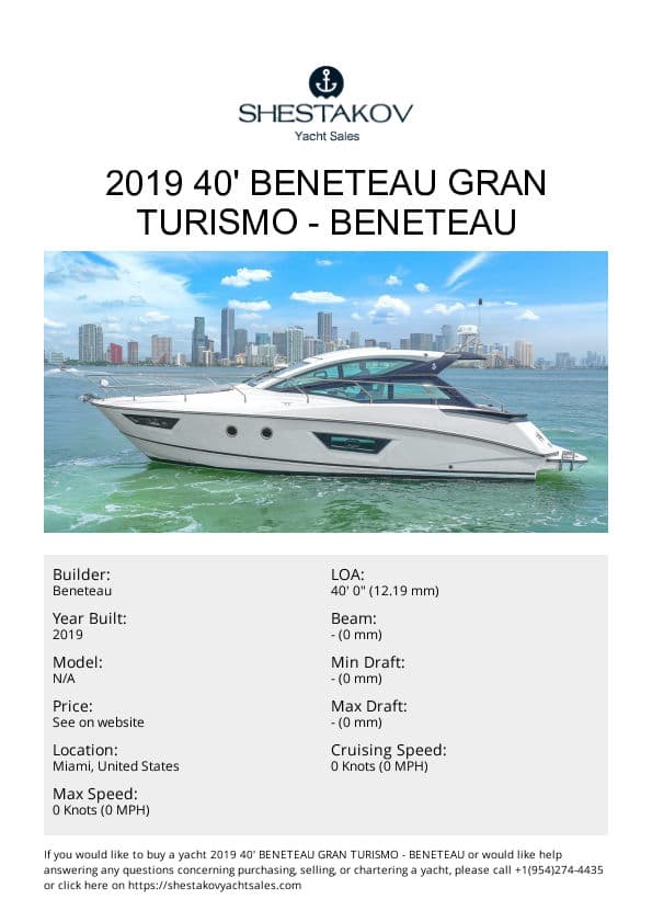 2019 40' BENETEAU GRAN TURISMO - undefined - 2019