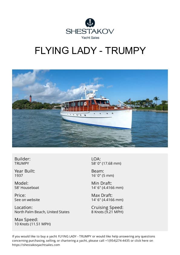 Flying Lady - 58' Houseboat - 1937