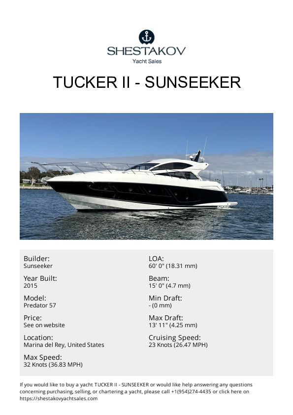 TUCKER II - Predator 57 - 2015