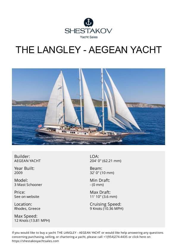 THE LANGLEY - 3 Mast Schooner - 2009