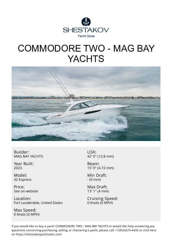 Commodore Two - 42 Express - 2023