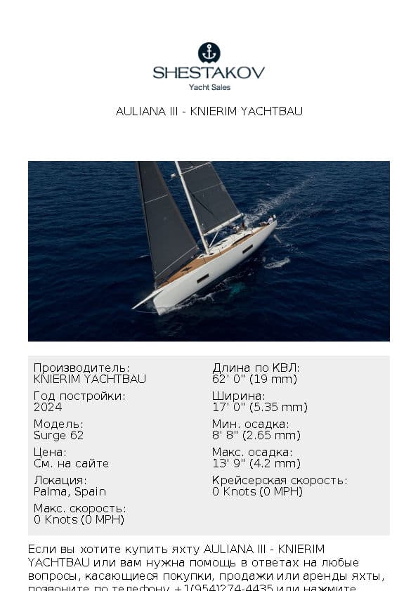 AULIANA III - Surge 62 - 2024