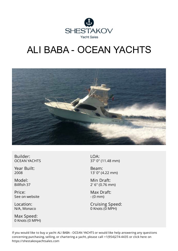 Ali Baba - Billfish 37 - 2008