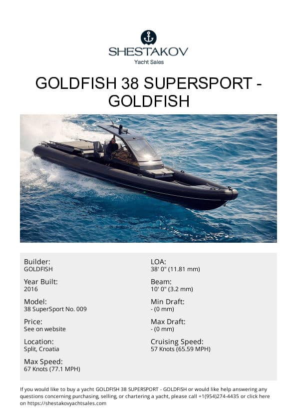 GOLDFISH 38 SUPERSPORT - 38 SuperSport No. 009 - 2016
