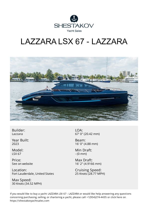 LAZZARA LSX 67 - LSX 67 - 2023