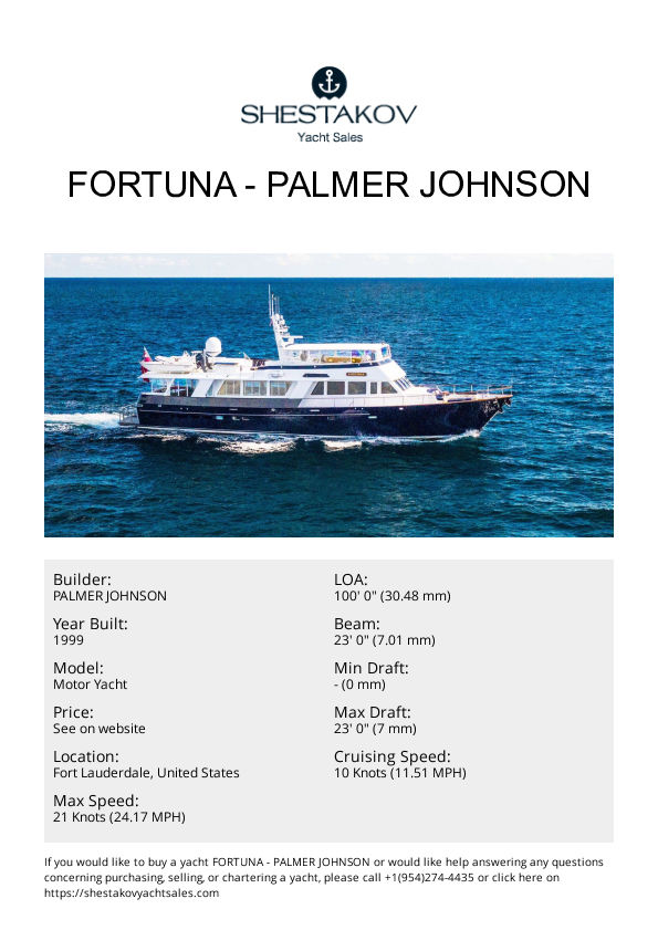 Fortuna - Motor Yacht - 1999