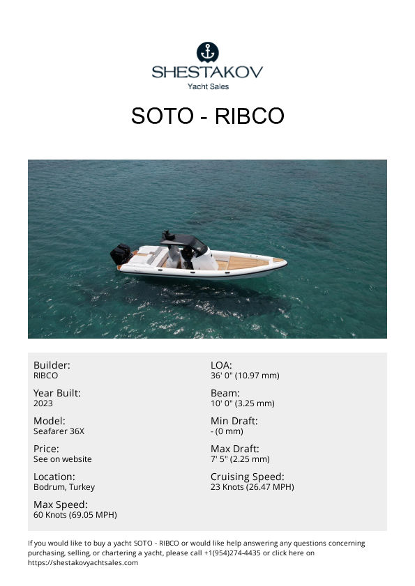SOTO - Seafarer 36X - 2023