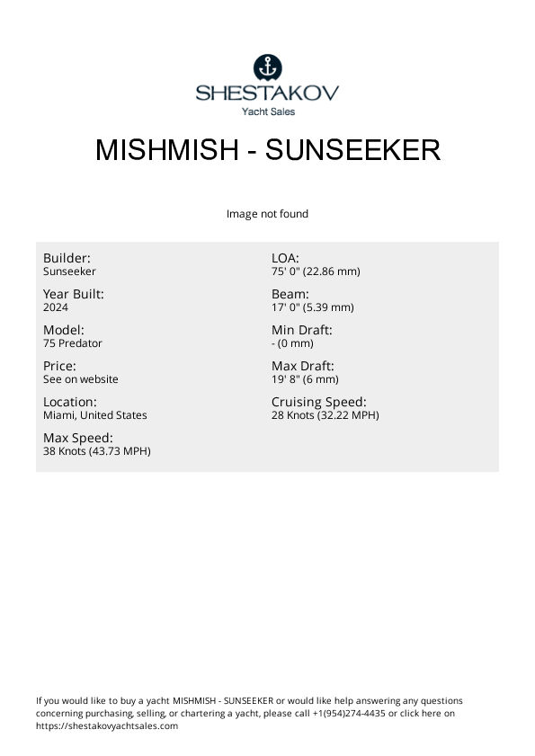 MishMish - 75 Predator - 2024