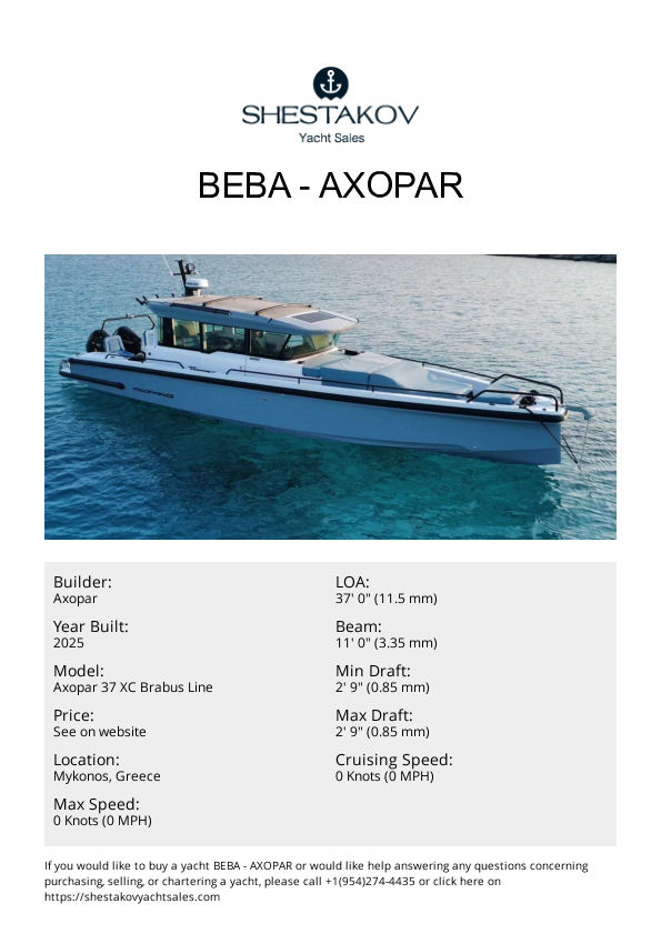 BEBA - Axopar 37 XC Brabus Line - 2025