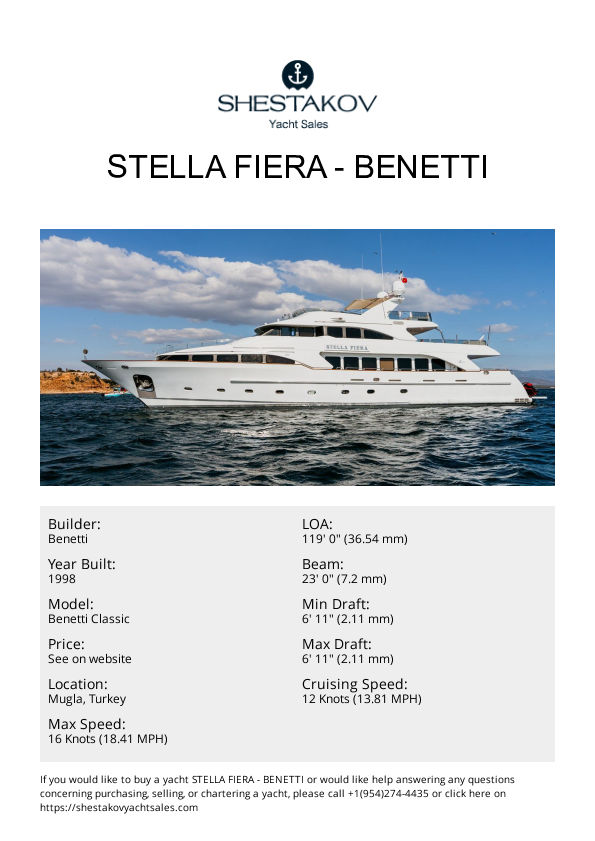STELLA FIERA - Benetti Classic - 1998
