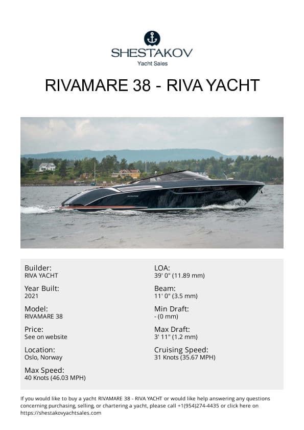 RIVAMARE 38 - RIVAMARE 38 - 2021