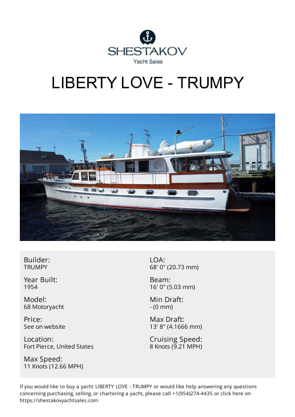 Liberty Love - 68 Motoryacht - 1954